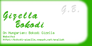 gizella bokodi business card